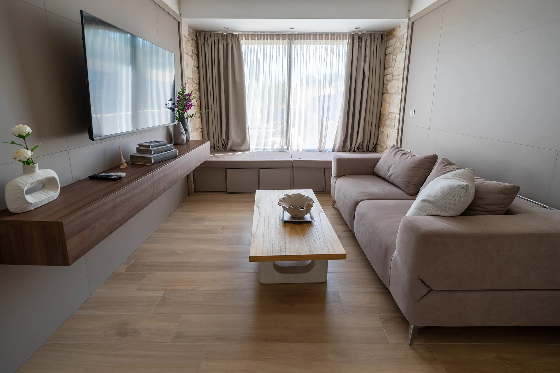 The Olive Path-Villa K1 Fos Double Room with Private Swimming Pool dnevna soba